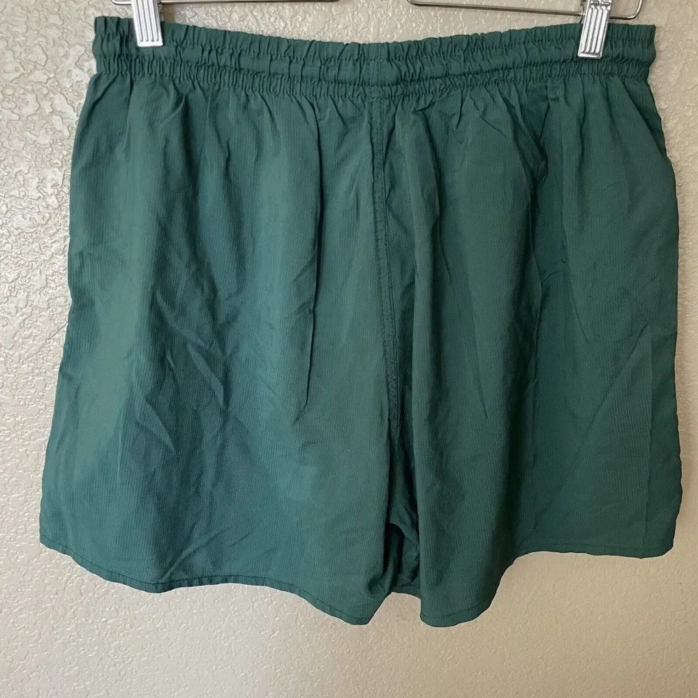 Y2K FINS Swim board Shorts Trunks men Solid Green Logo‎ Shark L/XL